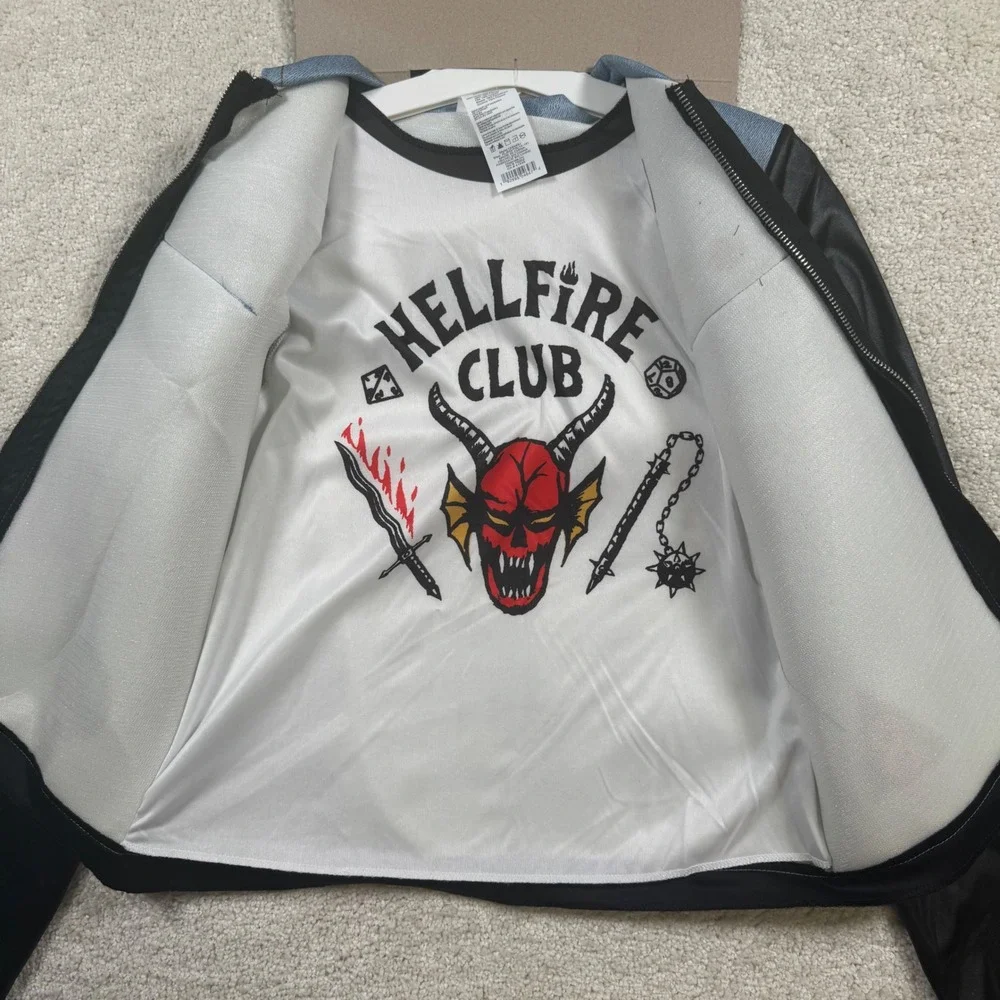 Disguise Stranger Things Eddie Munson Costume Jacket XL 14-16 Kids Blue Black